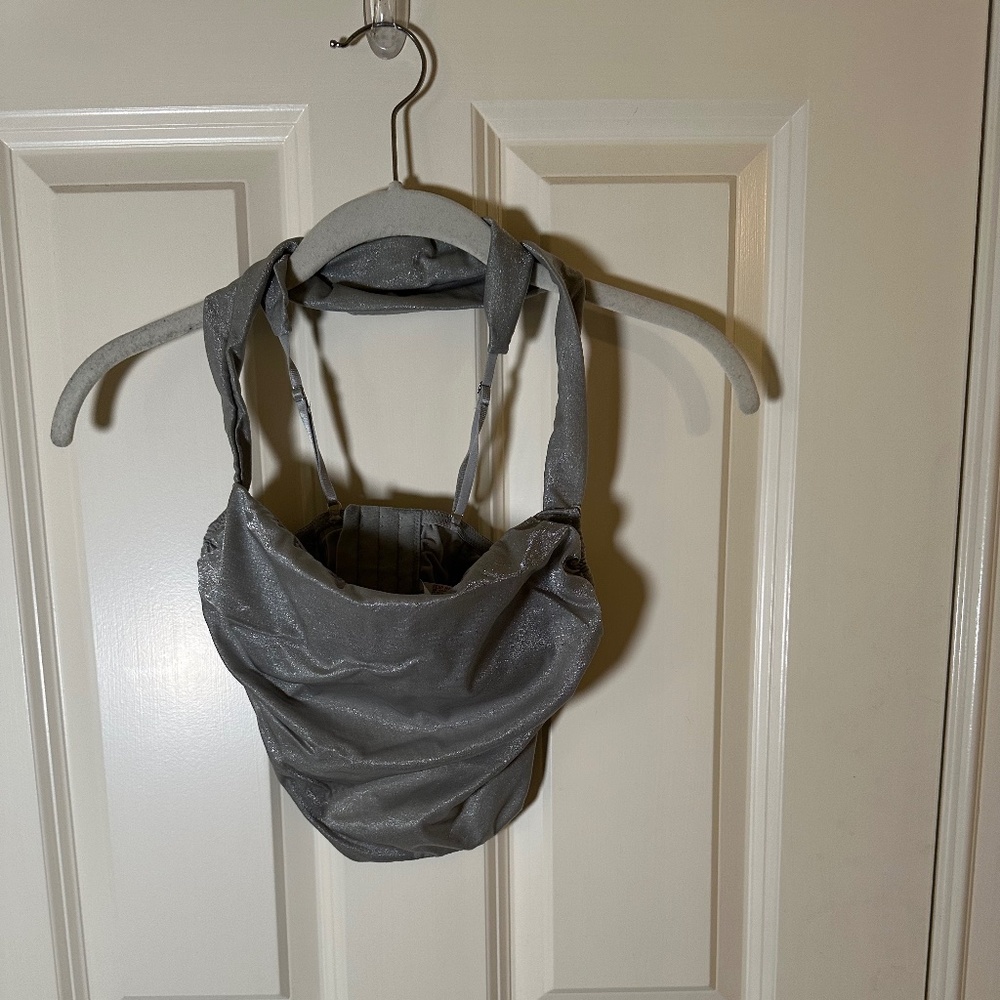 Out From Under Silver/Metallic Crop Top